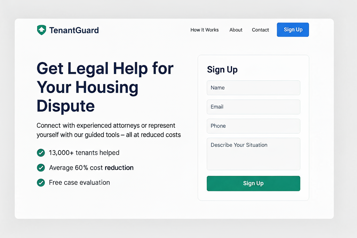 Tenant Signup Interface